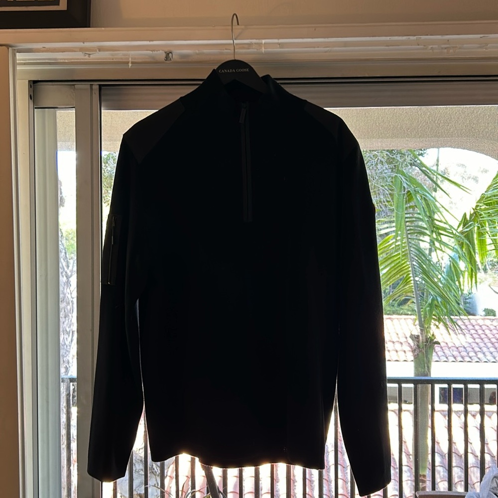 Canada Goose-Stormont Slim-Fit CORDURA-Trimmed Merino Wool Half-Zip Sweater
